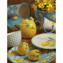 Certified International Citron 24 oz. 3-D Multi-Colored Lemon Ceramic Teapot thumbnail 3
