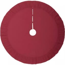 VHC Brands 48 in. Jonathan Plaid Traditional Christmas Tree Skirt - Red, Olive Green & Tan thumbnail 2