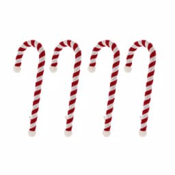 Haute Decor 9 in. Candy Cane Stocking Holder Set, Red and White, 4-Pack thumbnail 1