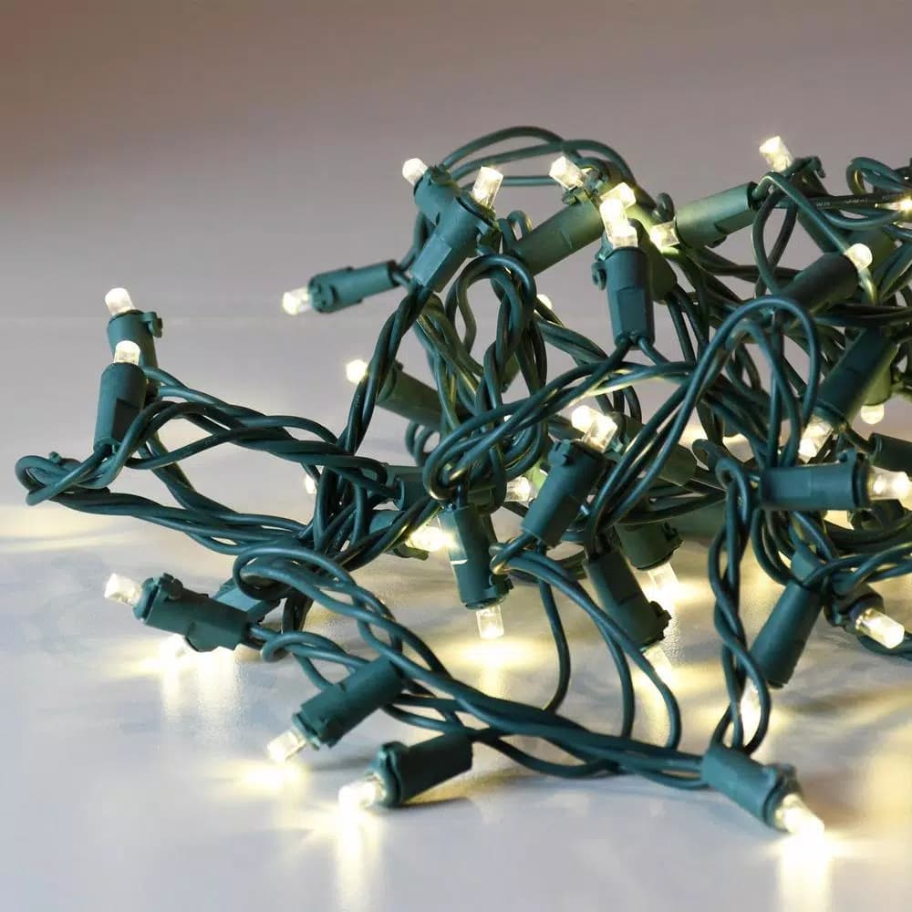 LUMABASE 70-Light Warm White LED String Lights, 15 ft Weather Resistant Indoor/Outdoor Decor
