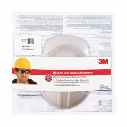 3M White Non-Vented Hard Hat with 4-Point Ratchet Adjustment thumbnail 3