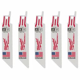 Milwaukee 4 in. 14 TPI Metal Cutting Reciprocating Saw Blades, 5-Pack thumbnail 1