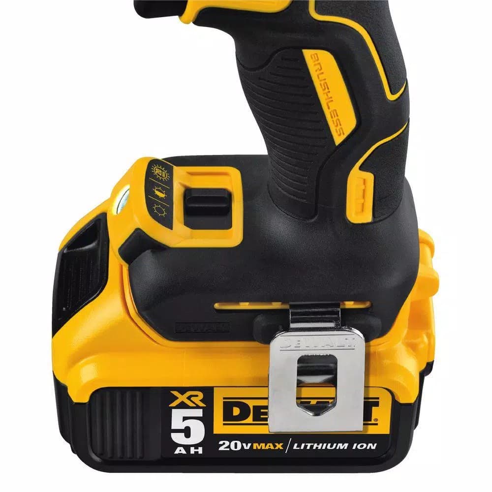 DEWALT 20V MAX XR Brushless 1/2 in. Drill/Driver Kit with (2) 5.0 Ah Batteries & Charger