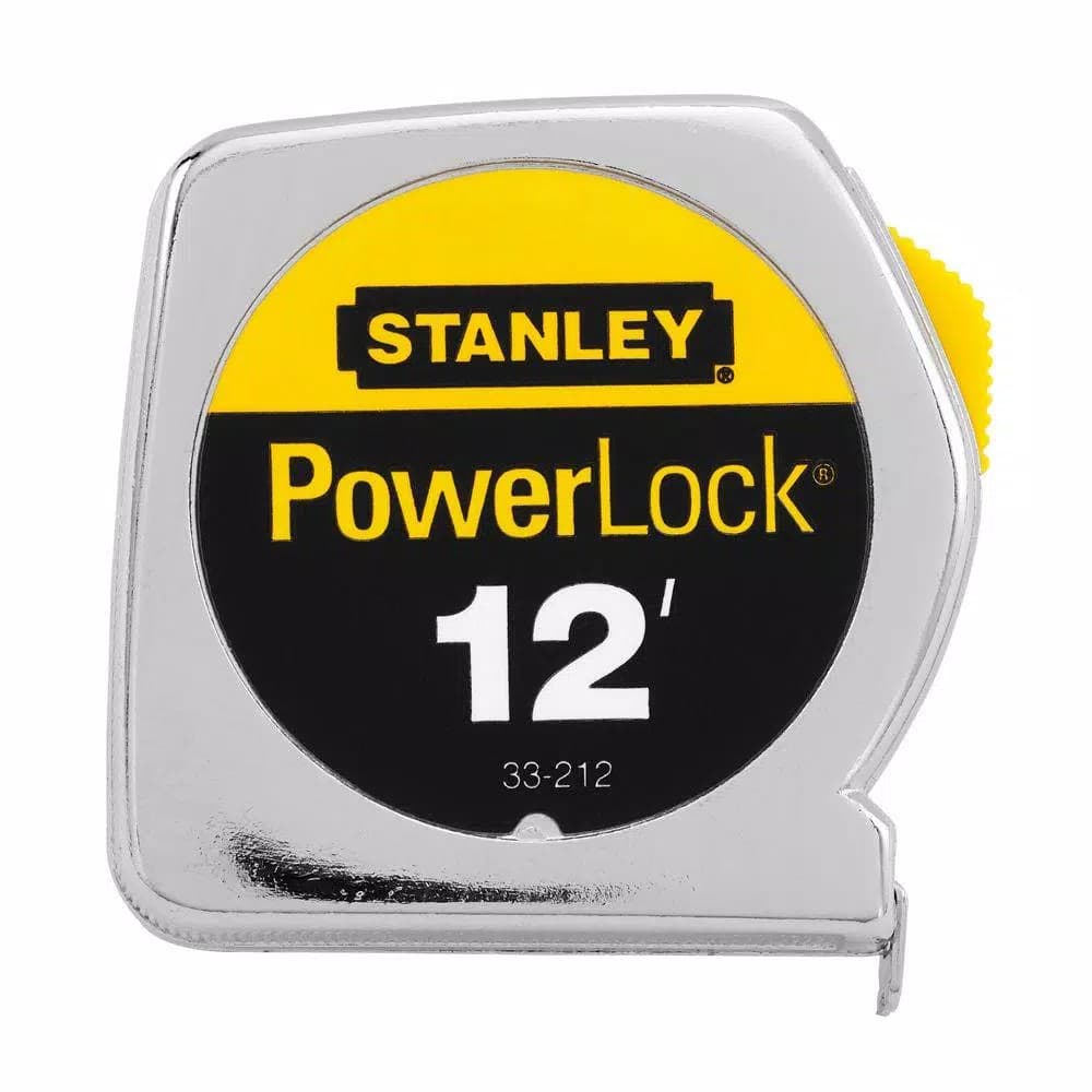 Stanley PowerLock 12 ft. x 1/2 in. Tape Measure with Die-Cast Metal Case