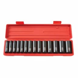 TEKTON 14-Piece 1/2 in. Drive Deep Impact Socket Set, 6-Point SAE Sockets thumbnail 1