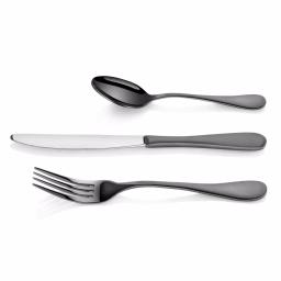 Artaste Rain 36-Piece 18/10 Stainless Steel Flatware Set, Black Titanium Finish, Service for 12 thumbnail 3