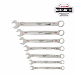Milwaukee 7-Piece SAE Combination Wrench Set with Max Bite Open-End Grip thumbnail 13