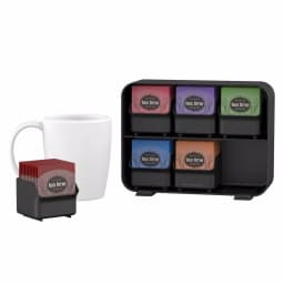 Mind Reader Clutch 6-Drawer Tea Bag Organizer Holder, 90-Bag Capacity, Black thumbnail 4