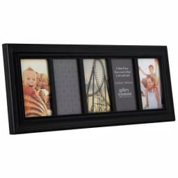 Pinnacle Gallery Solutions 5-Opening Black Wood Collage Picture Frame, 4 x 6 in. Photos, Vertical thumbnail 2