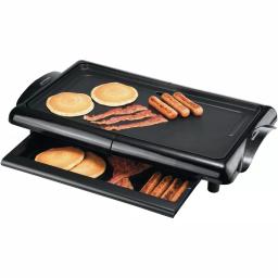 Brentwood Appliances 1400W Nonstick Electric Griddle with Warming Drawer, 200 sq. in., Black thumbnail 7