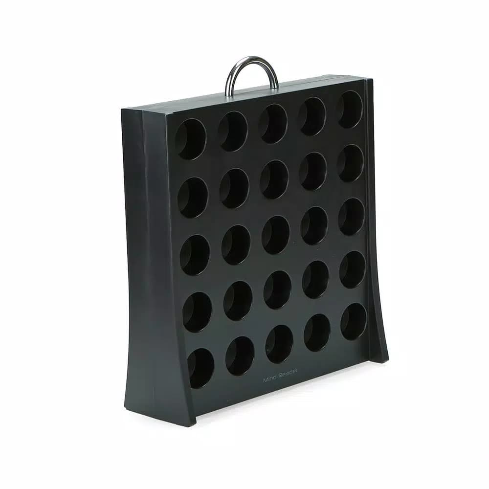 Mind Reader Black Coffee Condiment Organizer with K-Cup Storage, Compact Coffee Station for Home or Office
