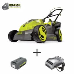 Sun Joe iON16LM 40V Cordless 16 in. Walk Behind Push Mower Kit with 4.0 Ah Battery and Charger thumbnail 1