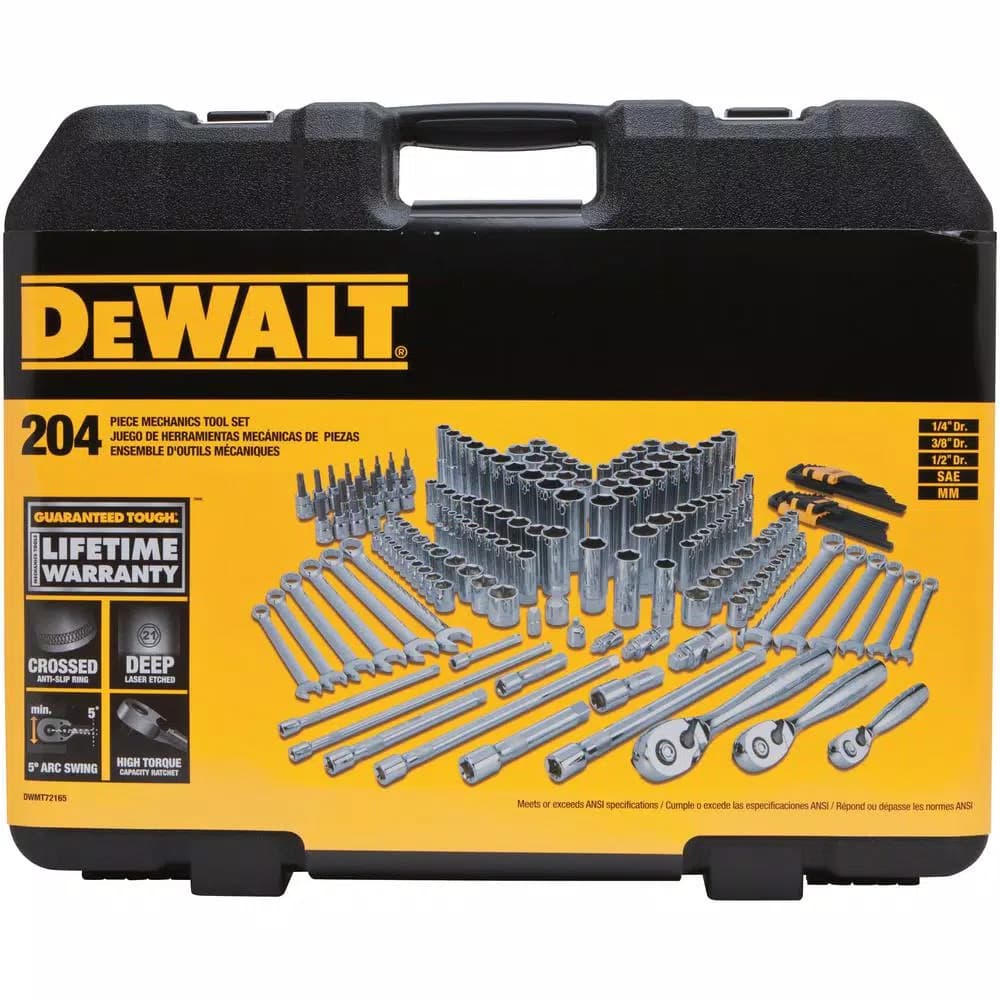DEWALT 269-Piece Mechanics Tool Set with 65-Piece Impact Ready Accessory Set