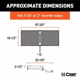 CURT Aluminum Bolt-Together Hitch Cargo Carrier, 300 lb. Capacity, 2 in. Receiver thumbnail 3