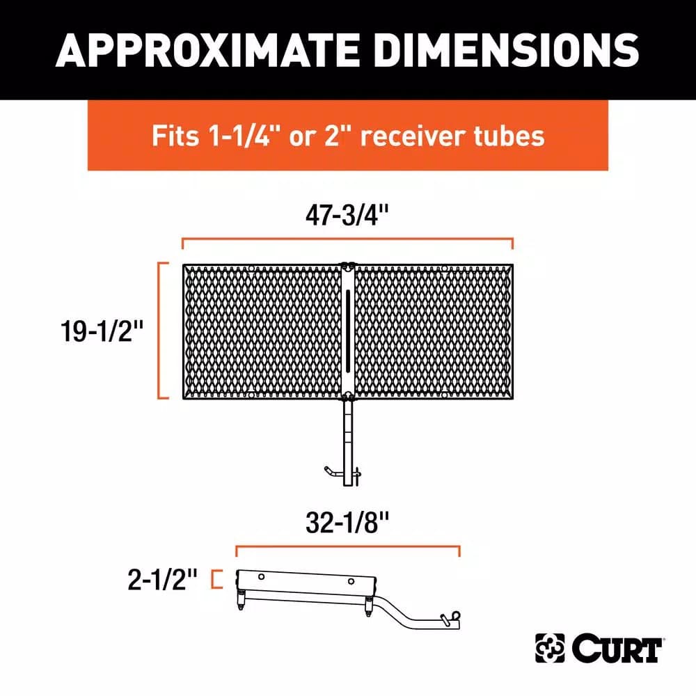 CURT Aluminum Bolt-Together Hitch Cargo Carrier, 300 lb. Capacity, 2 in. Receiver