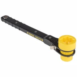 Klein Tools Ratcheting Lineman's Wrench, 4-in-1 Combination Square Socket thumbnail 1