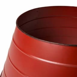Glitzhome 22 in. Red Painted Metal Christmas Tree Collar - Rustic Holiday Decor thumbnail 3