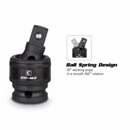 Capri Tools 3-Piece Impact Universal Joint Set, 1/4 in, 3/8 in, 1/2 in Drive thumbnail 2