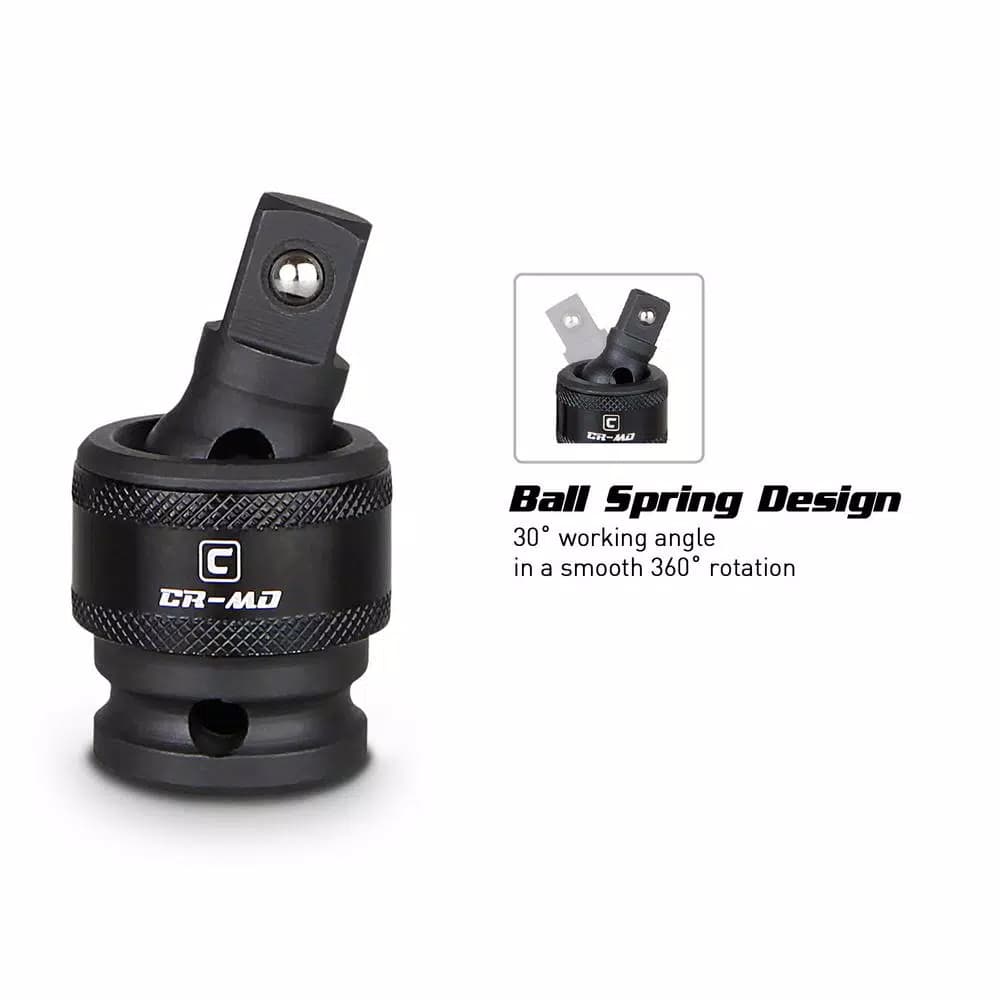 Capri Tools 3-Piece Impact Universal Joint Set, 1/4 in, 3/8 in, 1/2 in Drive