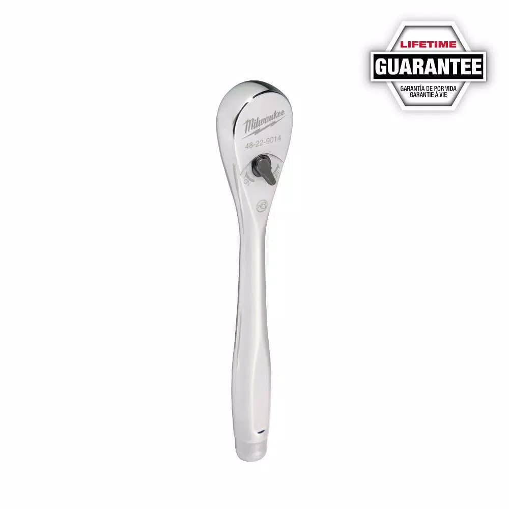 Milwaukee 1/4 in. Drive 90-Tooth Slim Profile Ratchet