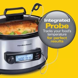 Hamilton Beach 6 Qt. Stainless Steel Slow Cooker with Advanced Temp Tracker thumbnail 3