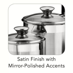 Tramontina Gourmet 8-Piece Stainless Steel Covered Canister and Scoop Set thumbnail 6