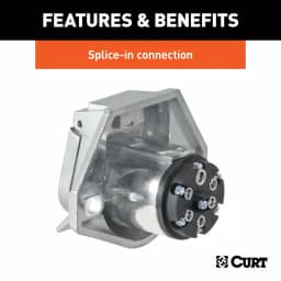 CURT 7-Way Round Trailer Connector Socket - Vehicle Side thumbnail 2