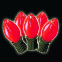 Brite Star 25-Light Red Old Fashioned C7 Incandescent String Lights, Set of 2 thumbnail 1
