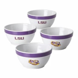 College Kitchen Collection LSU Tigers 4-Piece Party Bowl Set, Purple, 8 oz thumbnail 1