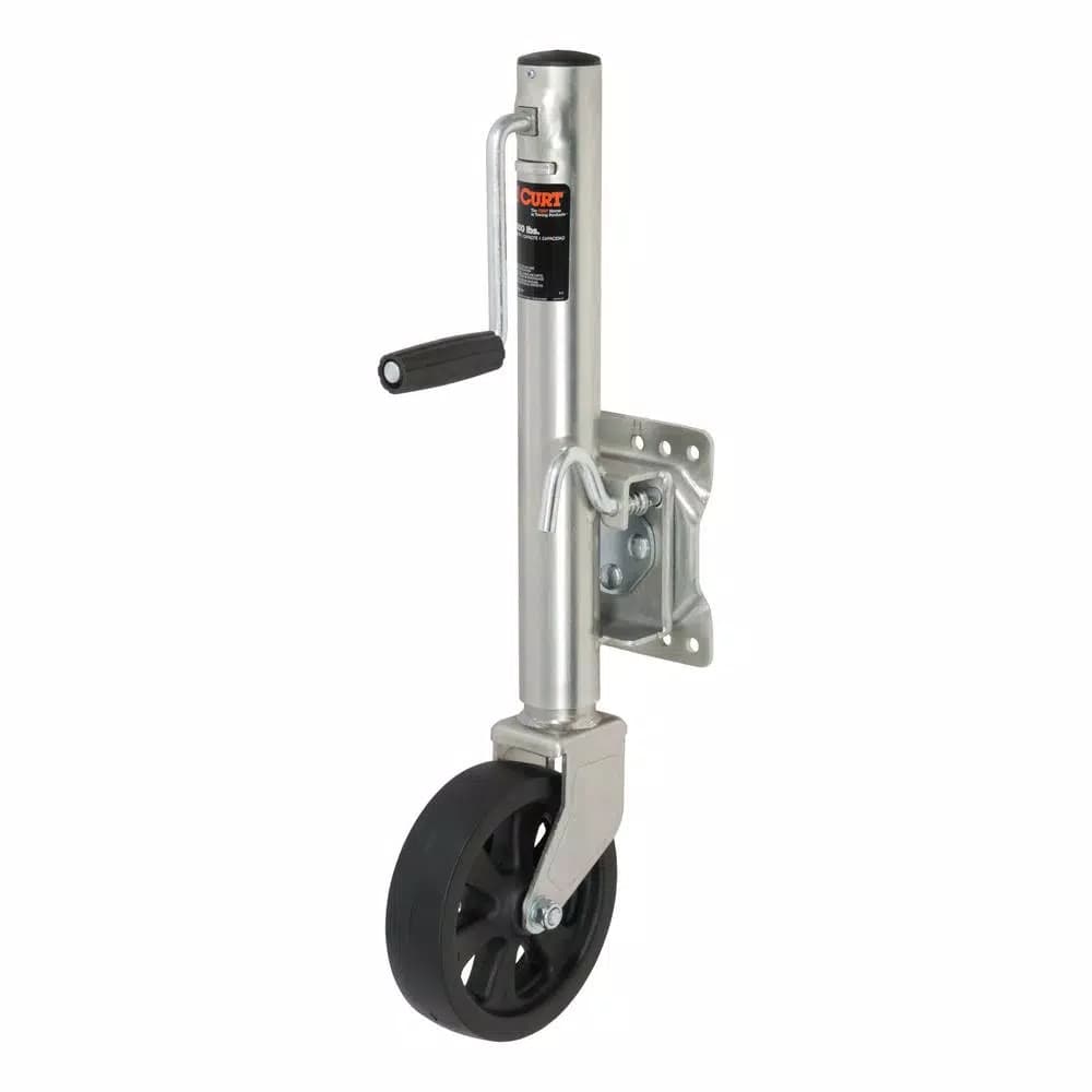 CURT Marine Trailer Jack with 8" Wheel, 1,500 lbs. Capacity, 10" Travel