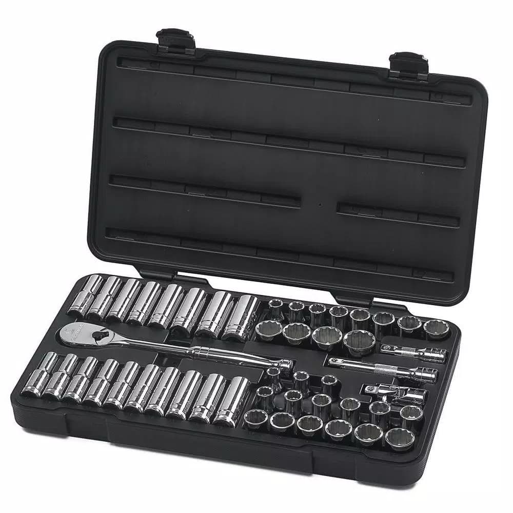 GEARWRENCH 49-Piece 1/2 in. Drive 12-Point Ratchet and Socket Set, SAE and Metric