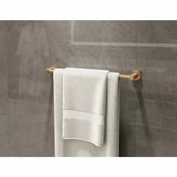 Symmons Dia 18 in. Wall-Mounted Single Towel Bar in Brushed Bronze thumbnail 2