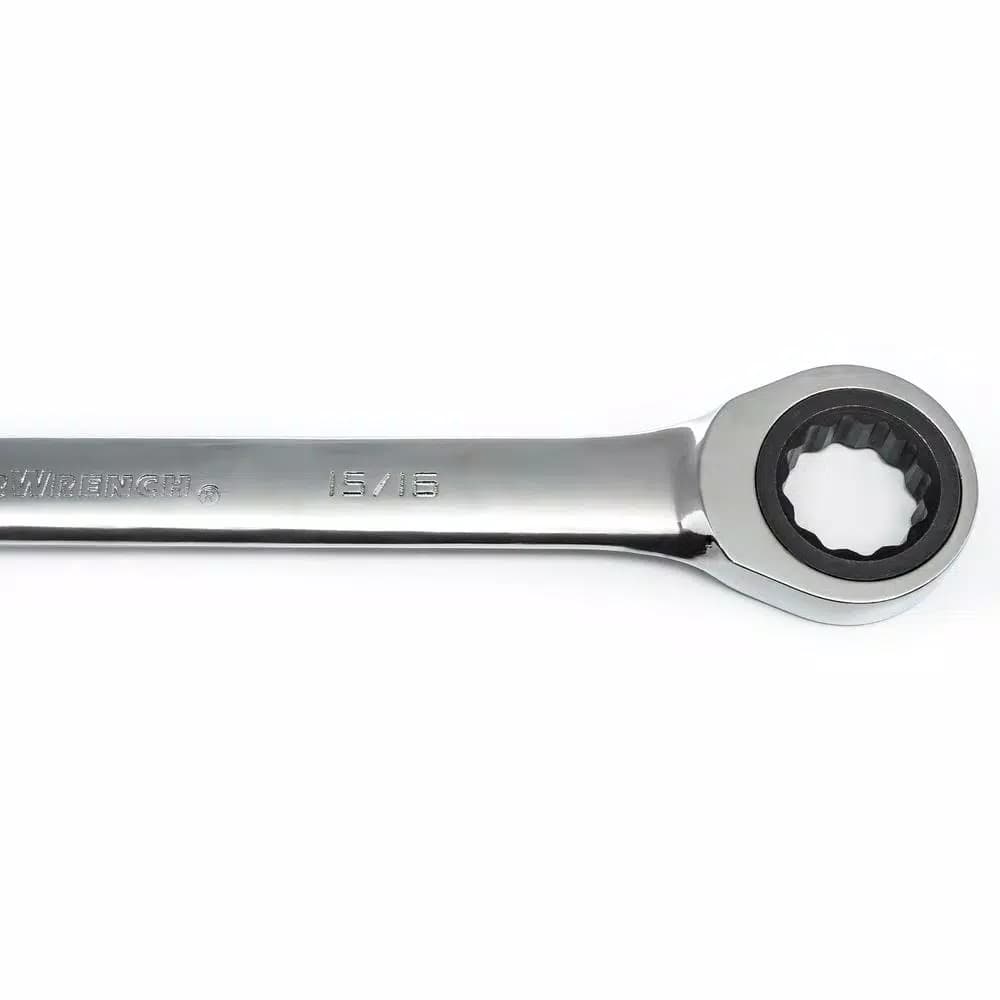 GEARWRENCH 1-1/8 in. Combination Ratcheting Wrench, 12-Point Steel, Chrome Finish