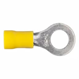 CURT Ring Terminals, 12-10 Gauge Wire, 5/16 in. Stud Size, Yellow, 100-Pack thumbnail 1