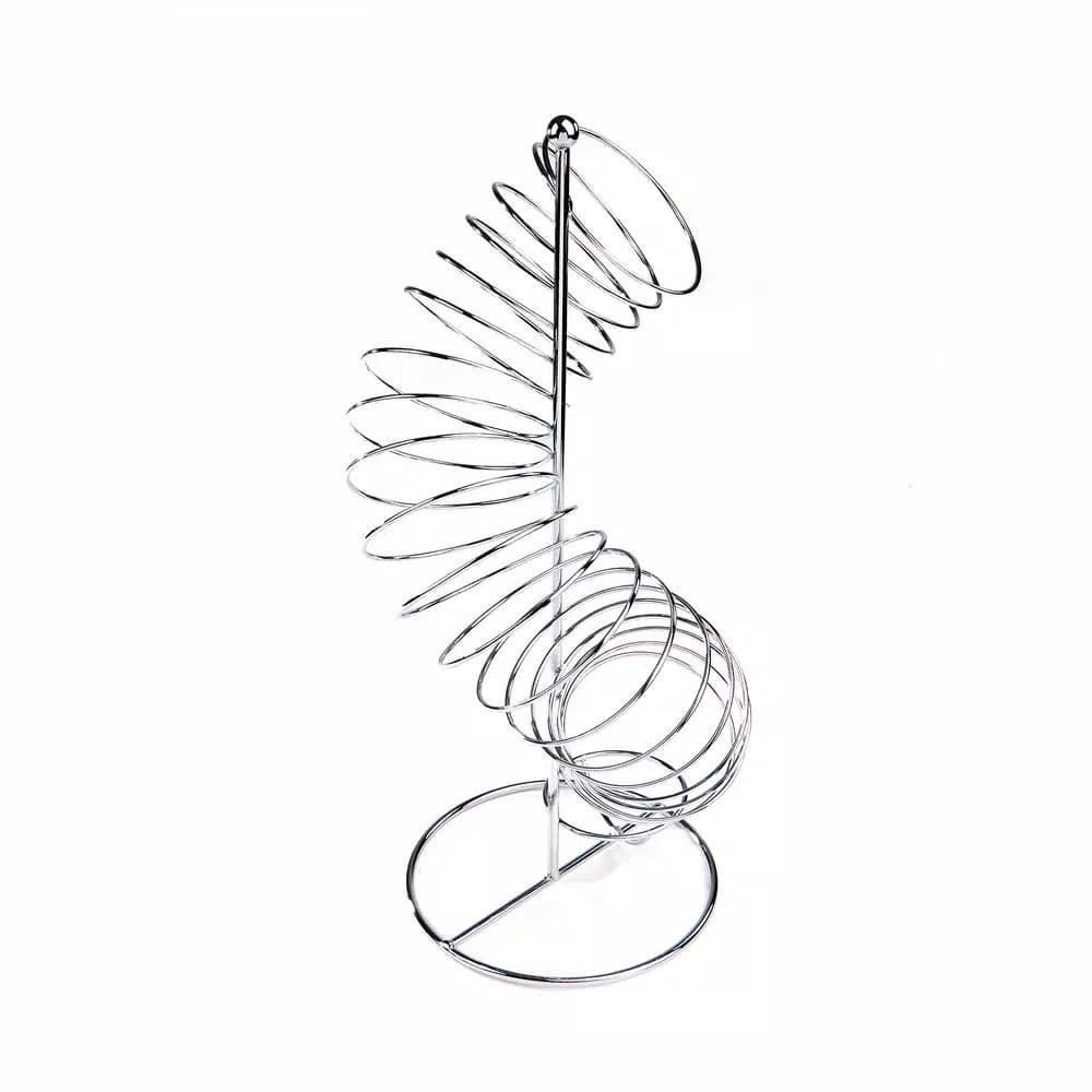 Mind Reader Stainless Steel Twisted Fruit Holder, Silver Metal Wire Fruit Basket