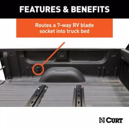 CURT 7' Original Equipment 7-Way RV Blade Wiring Extension for 5th Wheel and Gooseneck Trailers thumbnail 4