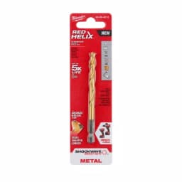Milwaukee SHOCKWAVE 1/4 in. Titanium Twist Drill Bit with Red Helix thumbnail 1