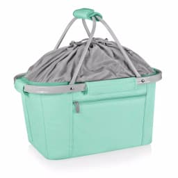 Picnic Time Metro Basket 9 Qt. Teal Collapsible Insulated Tote Cooler thumbnail 1