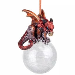 Design Toscano Pensive Percher Dragon 2018 Collectible Holiday Ornament thumbnail 1
