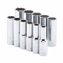 Husky 1/2 in. Drive 11-Piece SAE Deep Socket Set, 12-Point thumbnail 1
