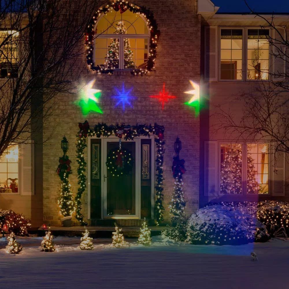 LightShow Whirl-a-Motion RGBW LED Star Projection Stake Light