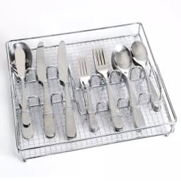 Gibson Home 46-Piece Hammered Stainless Steel Flatware Set, Service for 8 thumbnail 1