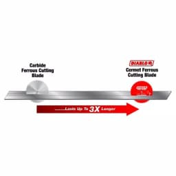 Diablo Steel Demon Cermet II 14 in. 72 TPI Carbide Circular Saw Blade for Ferrous Metals thumbnail 4