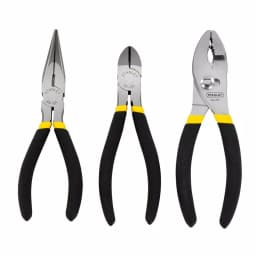 Stanley 3-Piece Plier Set, 6 in. Drop-Forged Steel Slip Joint, Diagonal, and Long Nose Pliers thumbnail 1