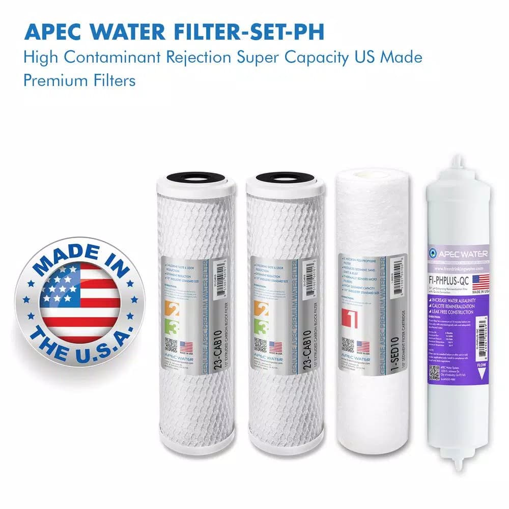 APEC Water Systems Ultimate 10 in. Super Capacity Replacement Filter Set for RO-PH90 pH+ Reverse Osmosis Systems