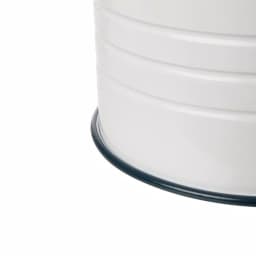 Glitzhome Farmhouse Enamel Metal Round Container Set with Wood Lids, Set of 2 thumbnail 5