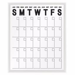 Kate and Laurel Calter White Acrylic Monthly Erasable Wall Calendar Memo Board thumbnail 2