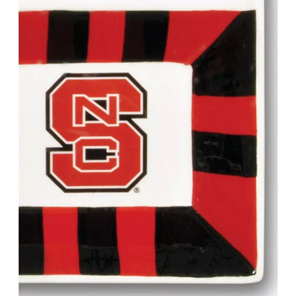 Magnolia Lane NC State NCAA Officially Licensed 4-Section Ceramic Tailgating Serving Platter