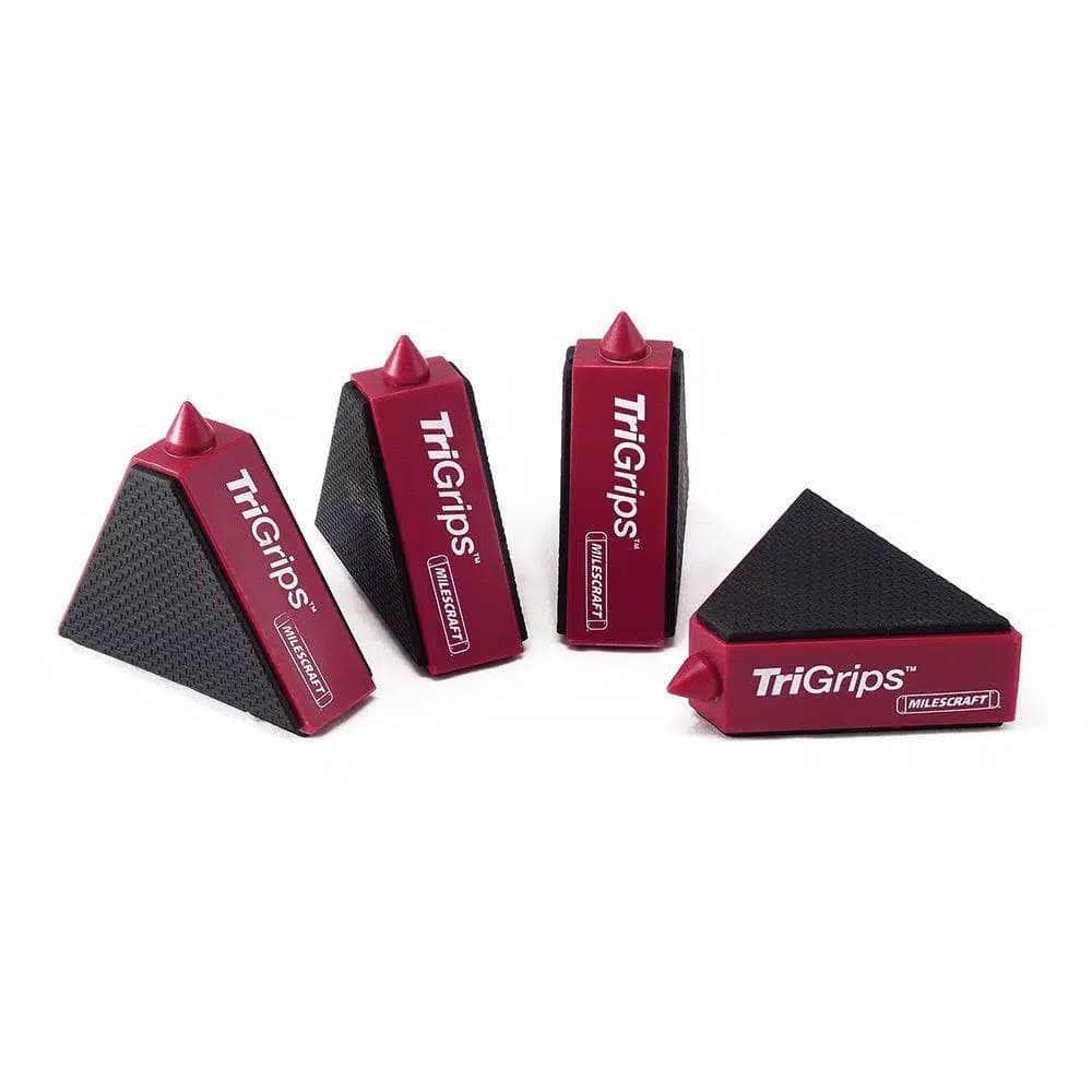 Milescraft TriGrips Non-Slip Work Supports, 4-Piece Set for Routing, Sanding, and Painting