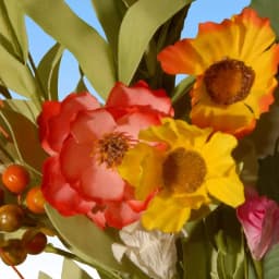 National Tree Company 22 in. Spring Flower Wreath - Assorted Yellow, Pink, and White Mixed Blooms thumbnail 3